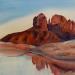 Painting SEDONA 135 by Seruch Capouillez Isabelle | Painting Figurative Landscapes Urban Nature Watercolor