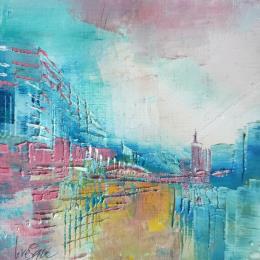 Painting Ciel changeant by Levesque Emmanuelle | Painting  Oil