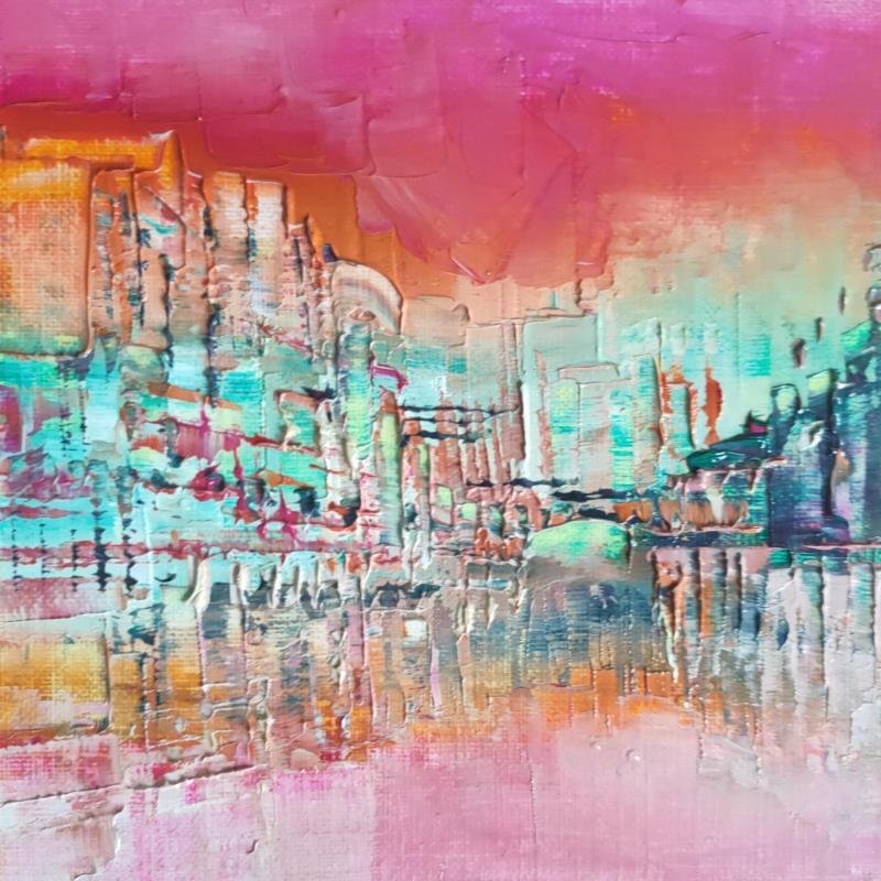 Painting Ciel rose by Levesque Emmanuelle | Painting Oil