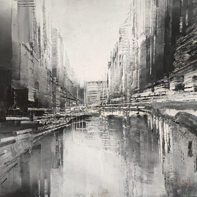 Gemälde Black buildings von Levesque Emmanuelle | Gemälde Öl