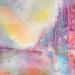 Gemälde Ville arc en ciel von Levesque Emmanuelle | Gemälde Öl