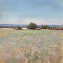 Painting Ferme Provençale by Giroud Pascal | Painting Figurative Oil Landscapes