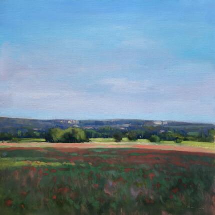Painting Fin de Journée vers Roussillon by Giroud Pascal | Painting Figurative Oil Landscapes