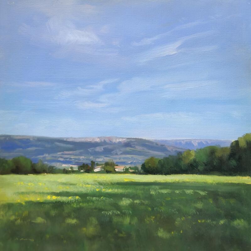 Painting Ferme en Haute-Provence (Mison) by Giroud Pascal | Painting Figurative Landscapes Oil