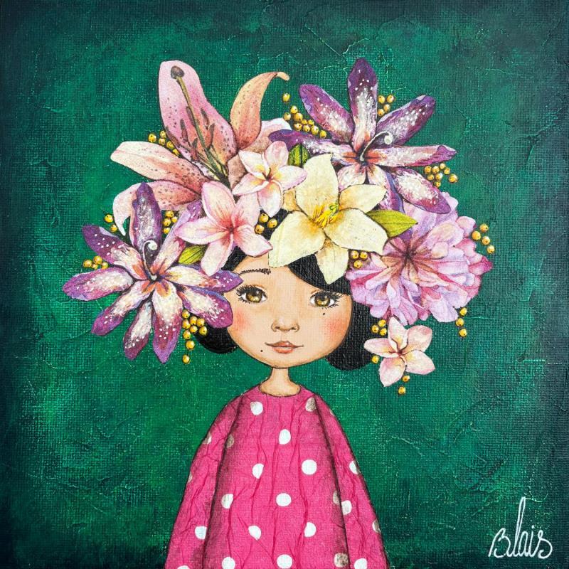 Peinture Masha par Blais Delphine | Tableau Figuratif Portraits Acrylique Collage