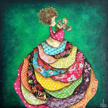 Peinture Roberta par Blais Delphine | Tableau Figuratif Acrylique, Collage Scènes de vie