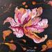 Painting Pink and gold tulip by Amblard Florence | Painting Impressionism Nature Acrylic