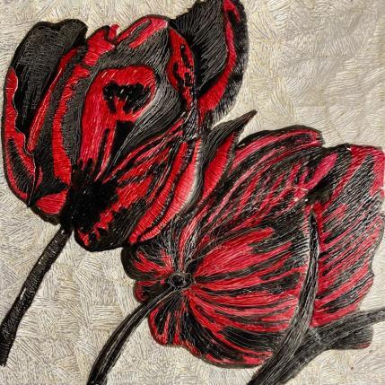 Peinture Tattoo par Caviale Marie | Tableau Abstrait Minimaliste