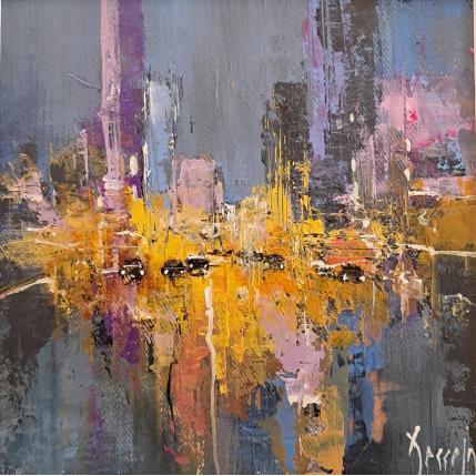 Gemälde Light at night von Dessein Pierre | Gemälde Figurativ Öl Architektur, Urban