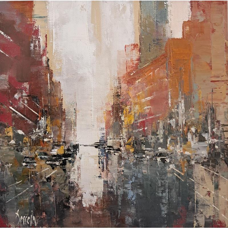 Painting New York FB2 by Dessein Pierre | Painting Figurative Urban Architecture Oil
