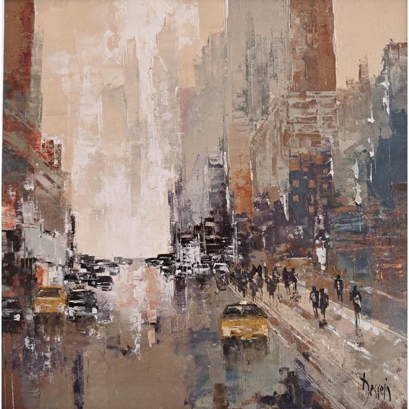 Peinture New York FC1 par Dessein Pierre | Tableau Figuratif Urbain Architecture Huile