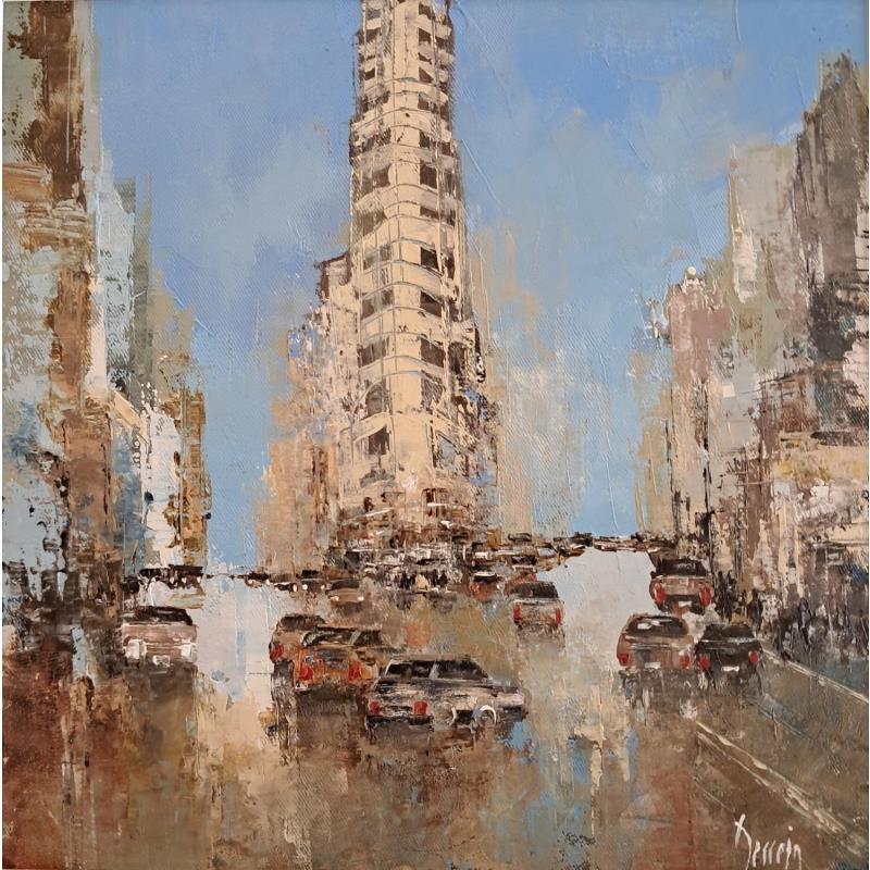 Gemälde Flatiron building von Dessein Pierre | Gemälde Figurativ Urban Architektur Öl