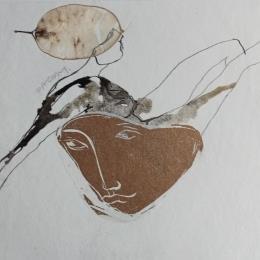 Peinture Nu#2 par Pagny Corine | Tableau Art Singulier Encre Nu