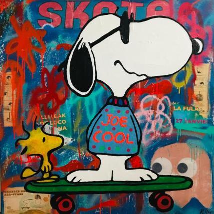 Peinture Snoopy skate board par Kikayou | Tableau Pop-art Acrylique, Collage, Graffiti Icones Pop