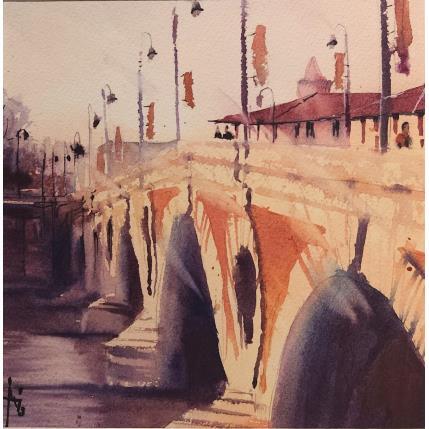 Gemälde Quelle est belle ma ville ! von Abbatucci Violaine | Gemälde Figurativ Aquarell Pop-Ikonen