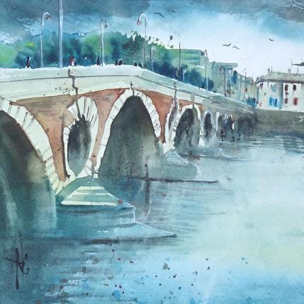 Gemälde Rentrons avant la pluie von Abbatucci Violaine | Gemälde Figurativ Aquarell Pop-Ikonen