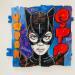 Painting BEAUTÉ  by Molla Nathalie  | Painting Pop-art Pop icons Wood Acrylic Posca