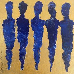 Painting blues by Rocco Sophie | Painting Raw art Acrylic, Gluing, Sand