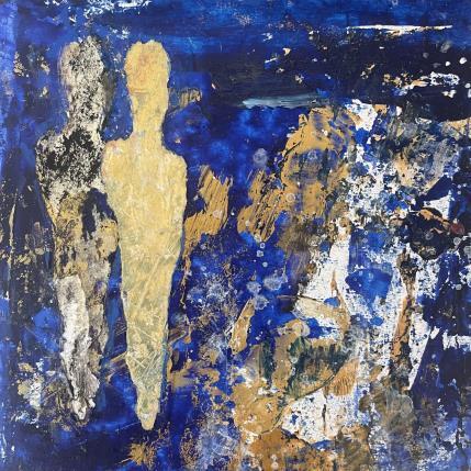 Peinture Les sirenes par Rocco Sophie | Tableau Art Singulier Acrylique, Collage, Sable