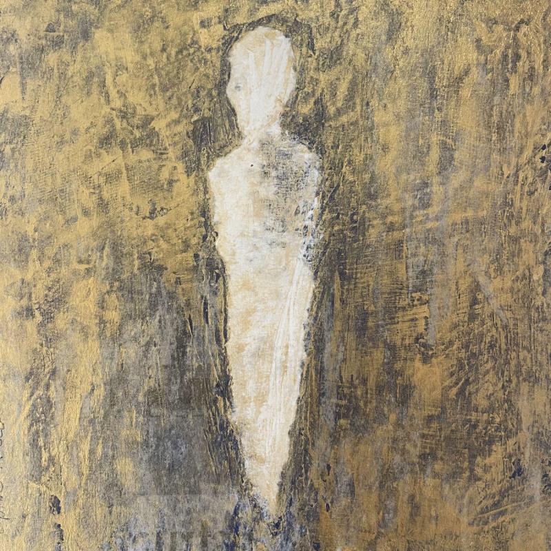 Peinture L'aura par Rocco Sophie | Tableau Art Singulier Acrylique Collage Sable