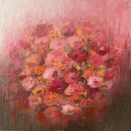 Peinture Bouquet de la mariée par Rocco Sophie | Tableau Art Singulier Acrylique, Collage, Sable