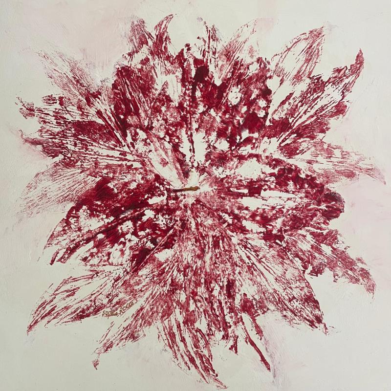 Peinture Rosace par Rocco Sophie | Tableau Art Singulier Acrylique Collage Sable