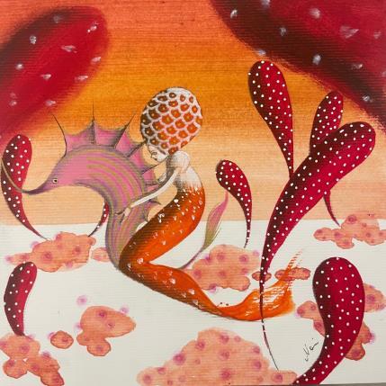 Peinture la cavalcata par Nai | Tableau Surréalisme Acrylique, Collage