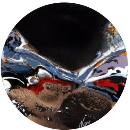 Gemälde C2979 von Naen | Gemälde Abstrakt Acryl, Tinte Minimalistisch, Natur