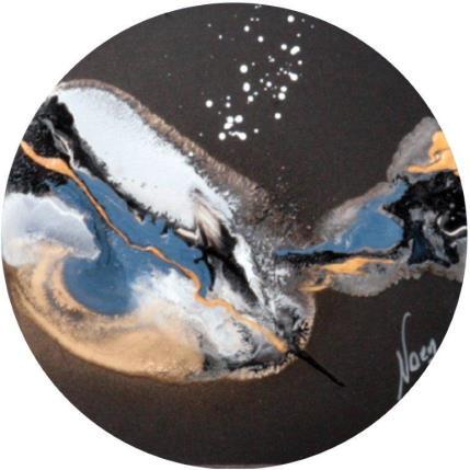 Gemälde C2909 von Naen | Gemälde Abstrakt Acryl, Tinte Minimalistisch