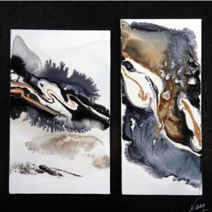 Gemälde C3235 von Naen | Gemälde Abstrakt Acryl, Tinte Minimalistisch
