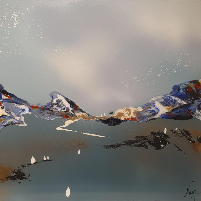 Peinture C2835 par Naen | Tableau Abstrait Minimaliste Acrylique Encre