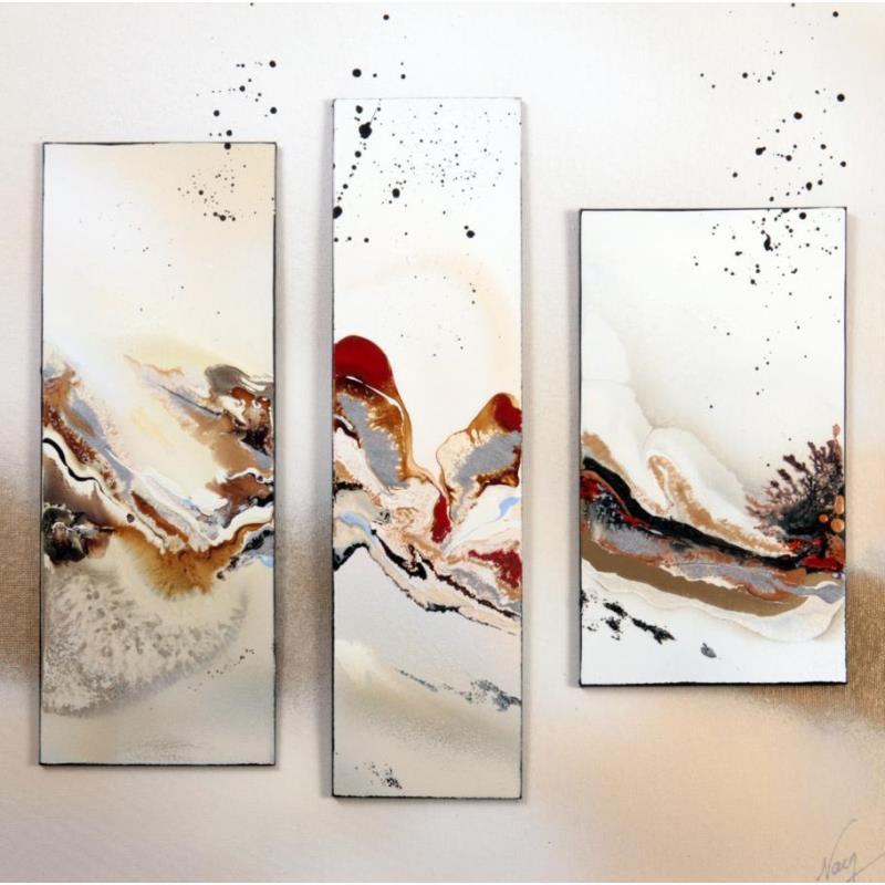 Peinture C3228 par Naen | Tableau Abstrait Minimaliste Acrylique Encre