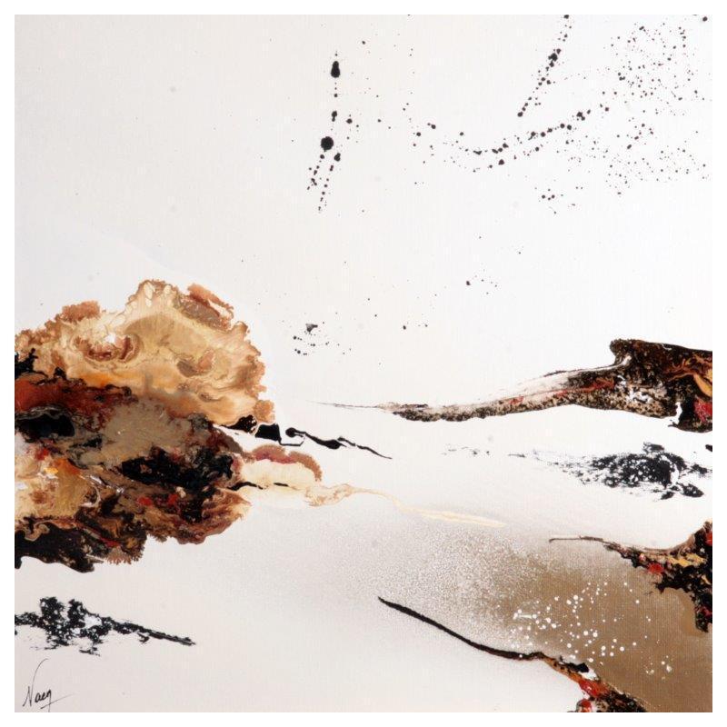 Pintura C2838 por Naen | Pintura Abstracto Minimalista Acrílico Ink