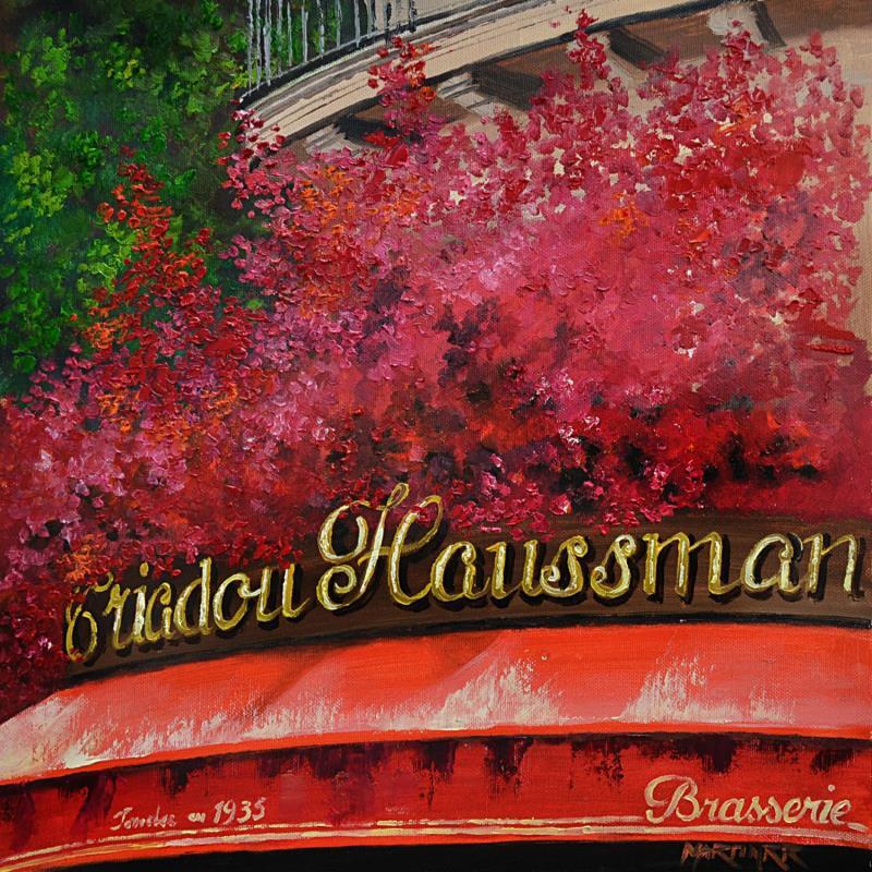 Peinture BRASSERIE par Rodriguez Rio Martin | Tableau Figuratif Urbain Huile