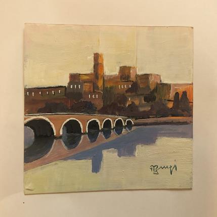 Gemälde AR3 TOULOUSE LE GRAND PONT von Burgi Roger | Gemälde Figurativ Acryl Marine, Urban