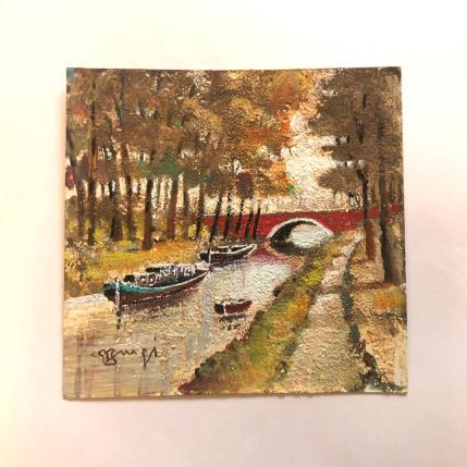 Gemälde AR4 CANAL AU PONT ROUGE von Burgi Roger | Gemälde Figurativ Acryl Landschaften, Marine, Natur