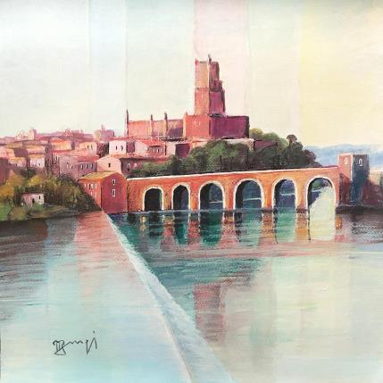 Gemälde AR14 TOULOUSE, LA PETITE CHUTE von Burgi Roger | Gemälde Figurativ Acryl Architektur, Marine, Urban