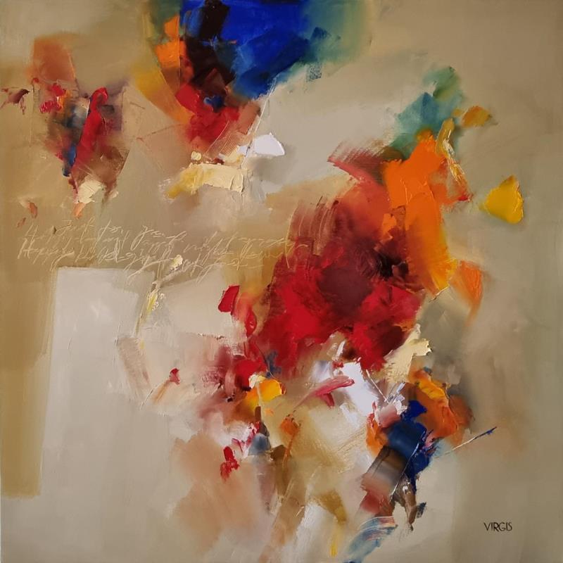 Painting Happy by Virgis | Painting Abstract Minimalist Oil