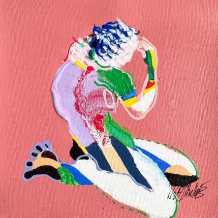 Peinture  Petit escargot  par Cressanne | Tableau Figuratif Acrylique, Encre, Sable Nu