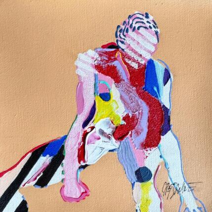 Peinture  Toujours patiner  par Cressanne | Tableau Figuratif Acrylique, Encre, Sable Nu