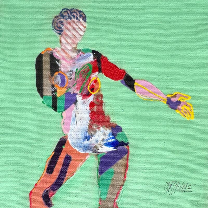 Gemälde  La premie`re danse  von Cressanne | Gemälde Figurativ Akt Acryl Tinte Sand