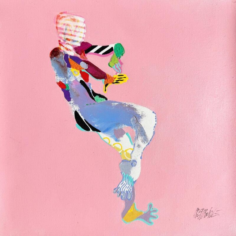 Gemälde  La danse multicolore  von Cressanne | Gemälde Figurativ Akt Acryl Tinte Sand