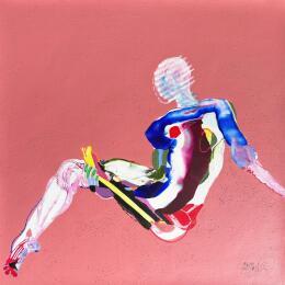 Peinture  Piqu^re d'abeille par Cressanne | Tableau Figuratif Acrylique, Encre, Pastel, Sable Nu