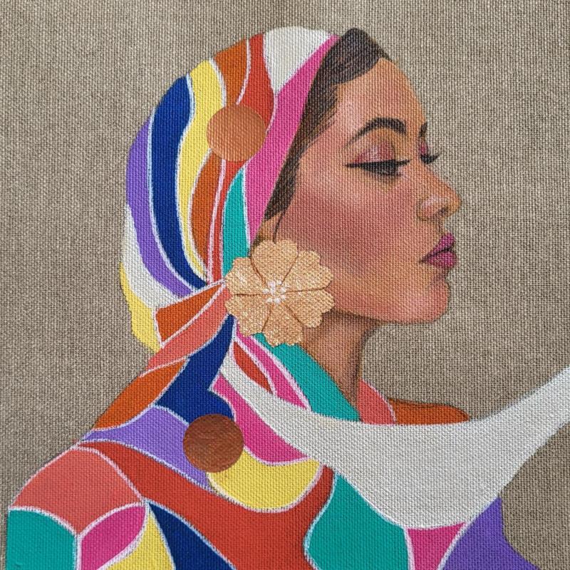 Painting Alphonsia by Rosângela | Painting Figurative Portrait Acrylic