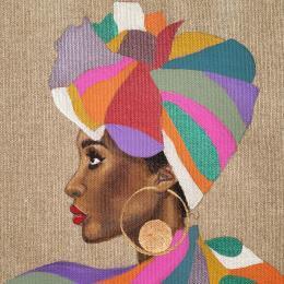 Peinture Adalia par Rosângela | Tableau Figuratif Acrylique Portraits