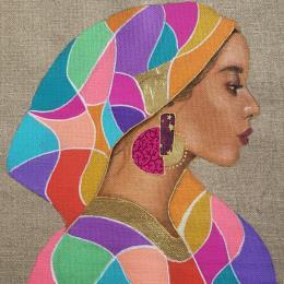 Gemälde Abdonie von Rosângela | Gemälde Figurativ Acryl Porträt