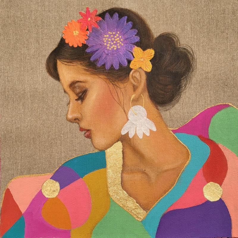 Peinture Antonnella par Rosângela | Tableau Figuratif Portraits Acrylique