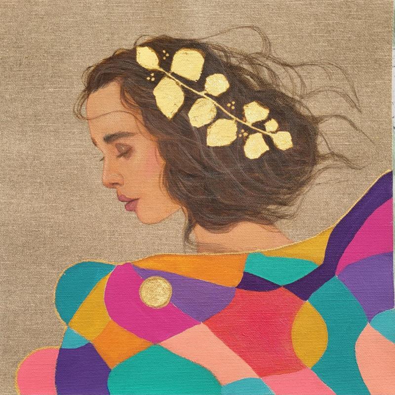 Painting Andreze by Rosângela | Painting Figurative Portrait Acrylic