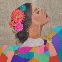 Peinture Allissa par Rosângela | Tableau Figuratif Acrylique Portraits