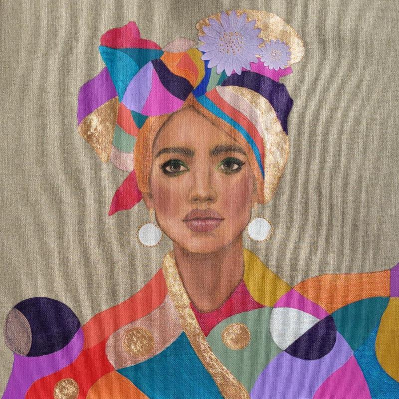 Painting Anaí  by Rosângela | Painting Figurative Portrait Acrylic